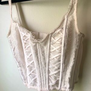 White Victoria Secret Corset Top
